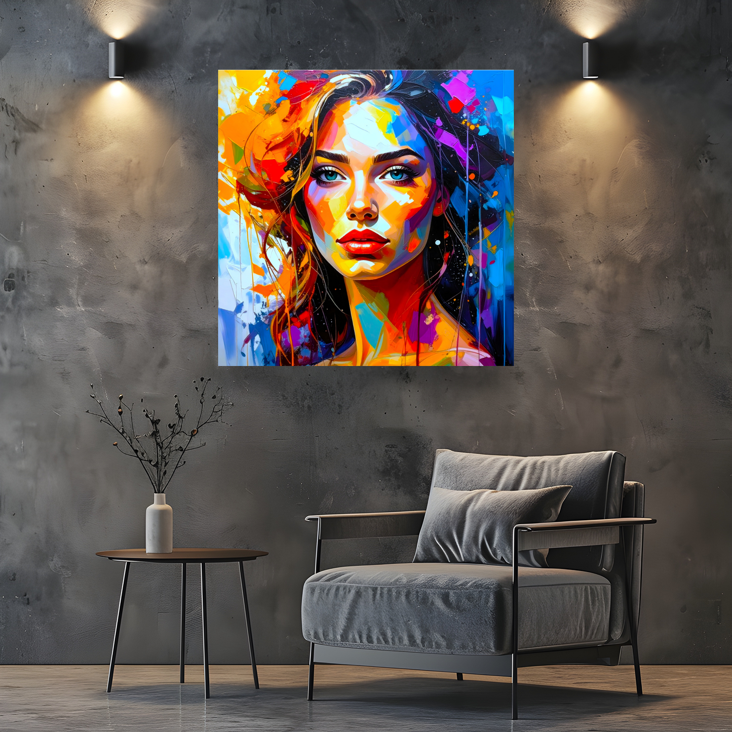 Portrait WP3, Printed On High Quality Canvas, Vibrant Colours, Unique Print, An Enduring Gift...