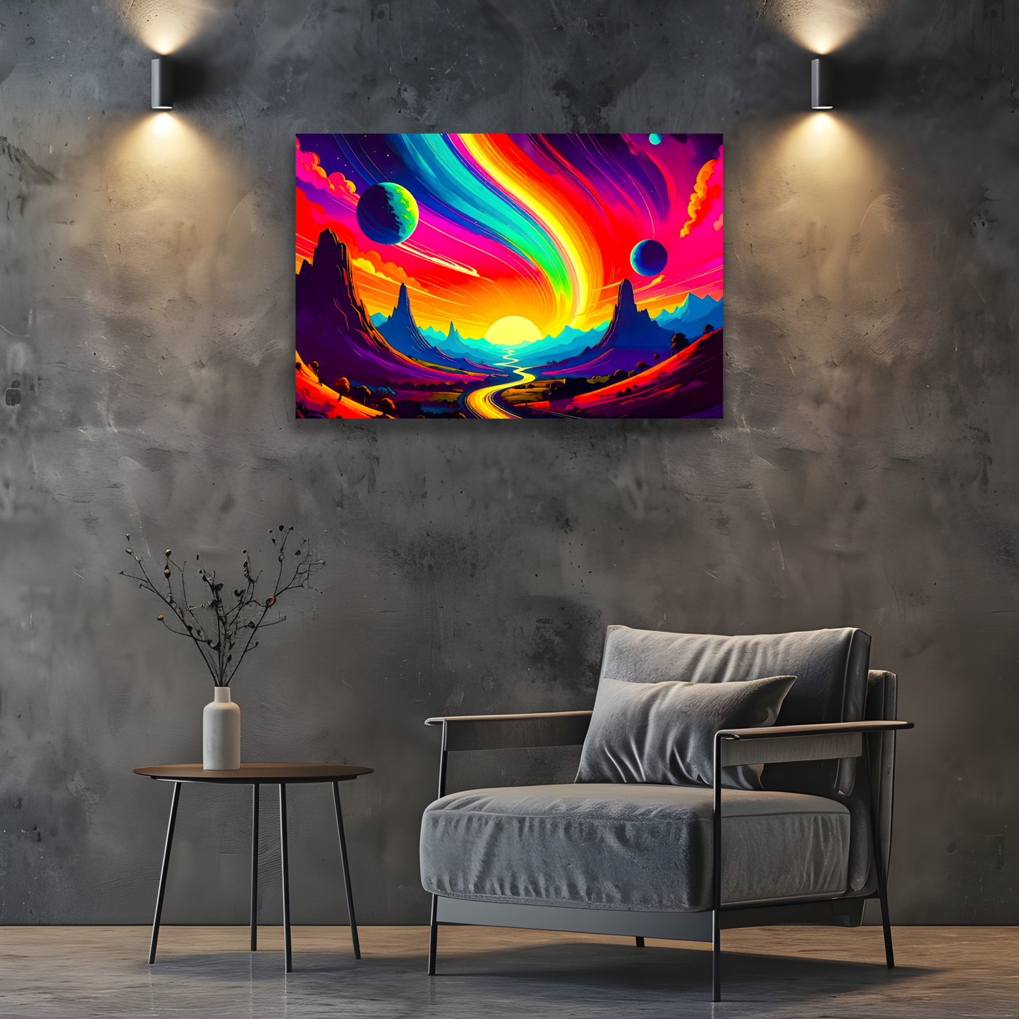 LunaScape LS1, Printed On High Quality Canvas, Vibrant Colours, Unique Print, An Enduring Gift...