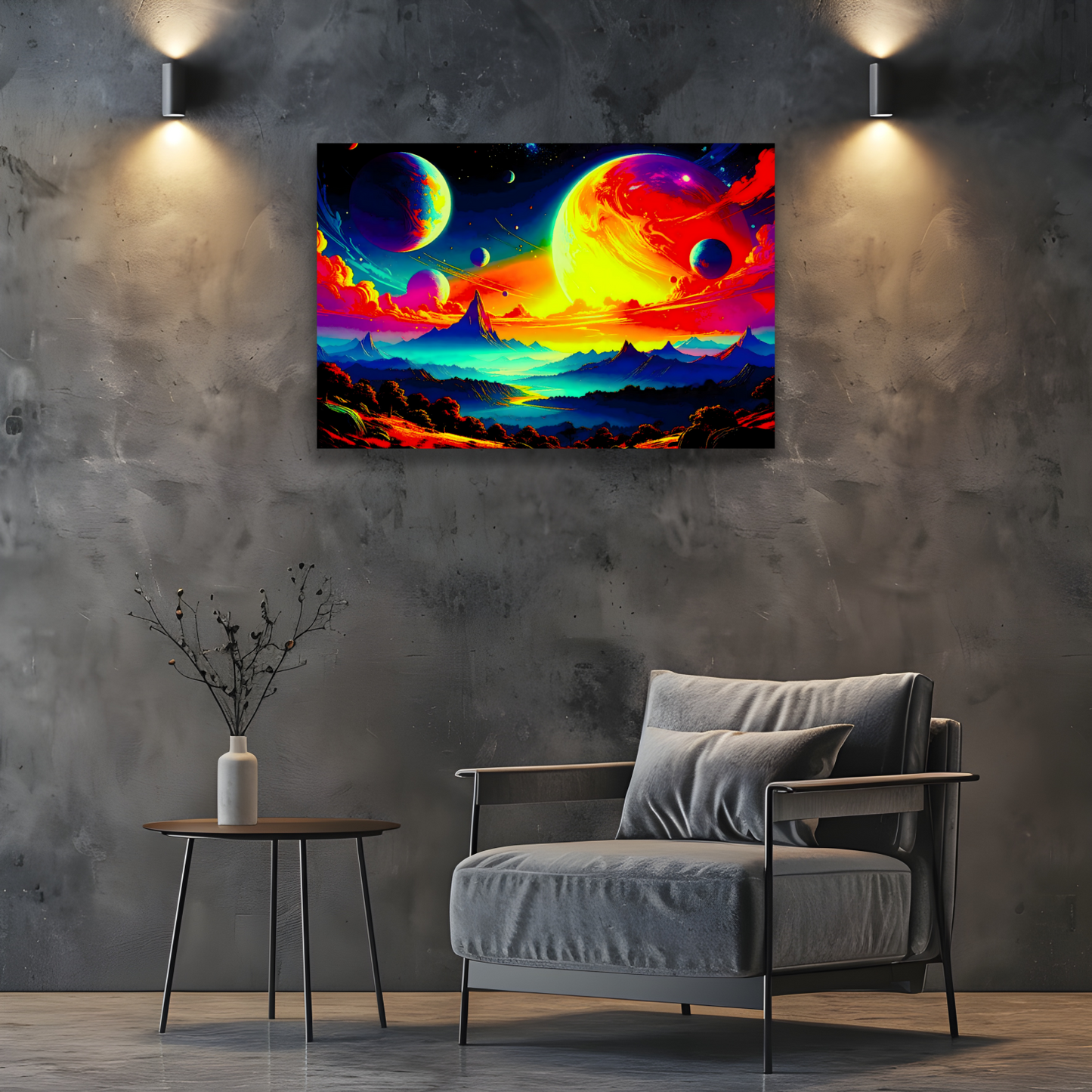 LunaScape LS2, Printed On High Quality Canvas, Vibrant Colours, Unique Print, An Enduring Gift...