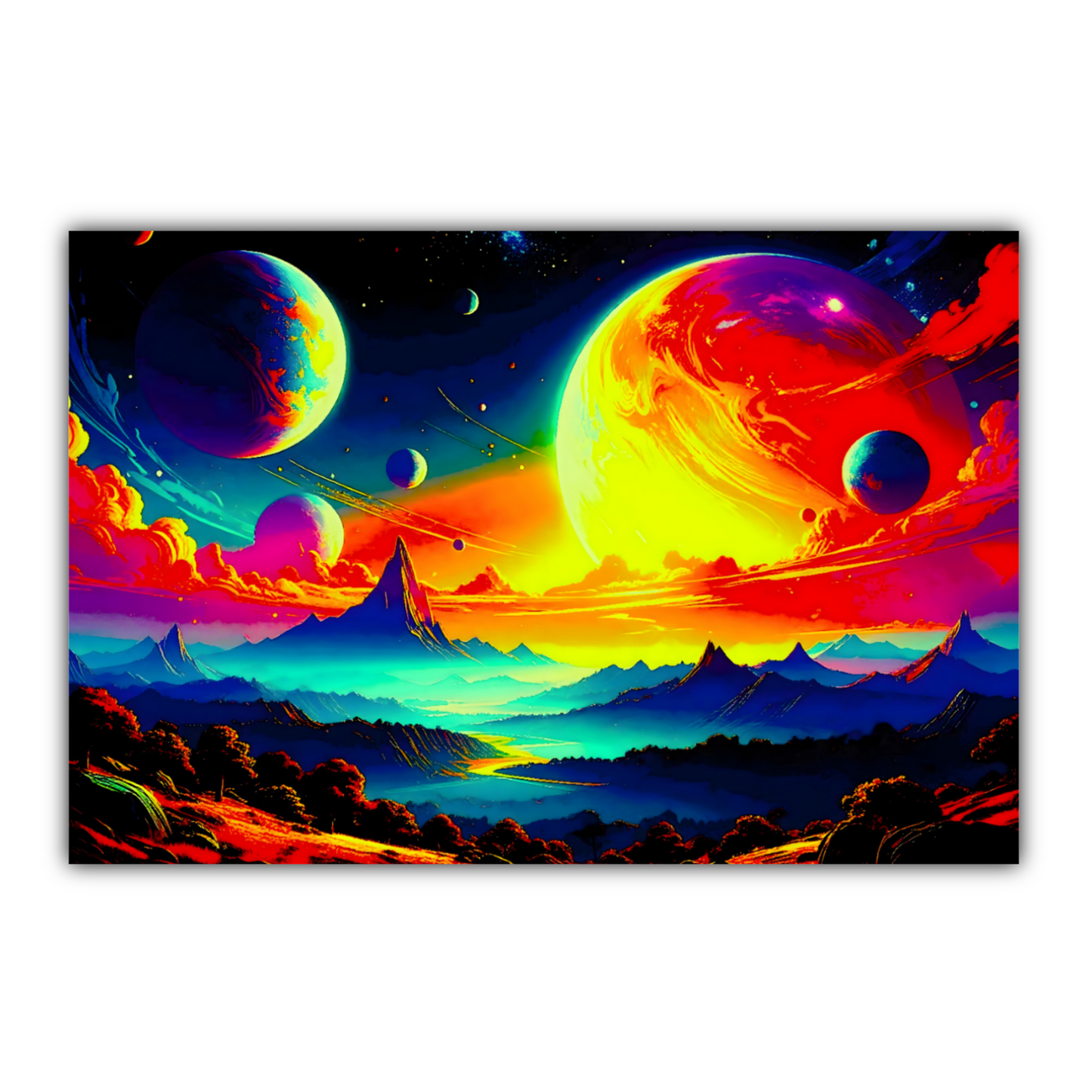 LunaScape LS2, Printed On High Quality Canvas, Vibrant Colours, Unique Print, An Enduring Gift...