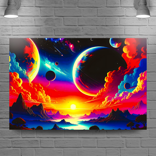 LunaScape LS3, Printed On High Quality Canvas, Vibrant Colours, Unique Print, An Enduring Gift...