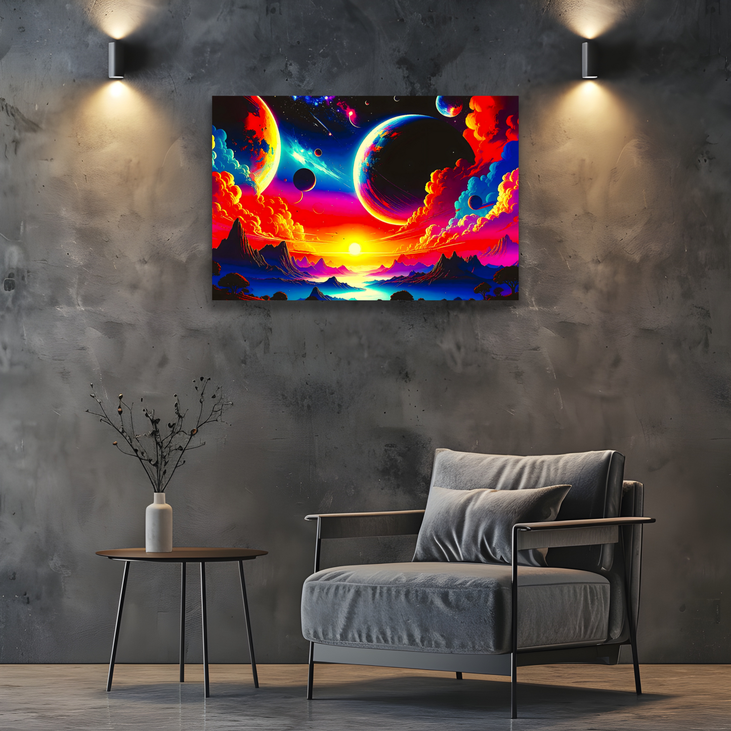 LunaScape LS3, Printed On High Quality Canvas, Vibrant Colours, Unique Print, An Enduring Gift...