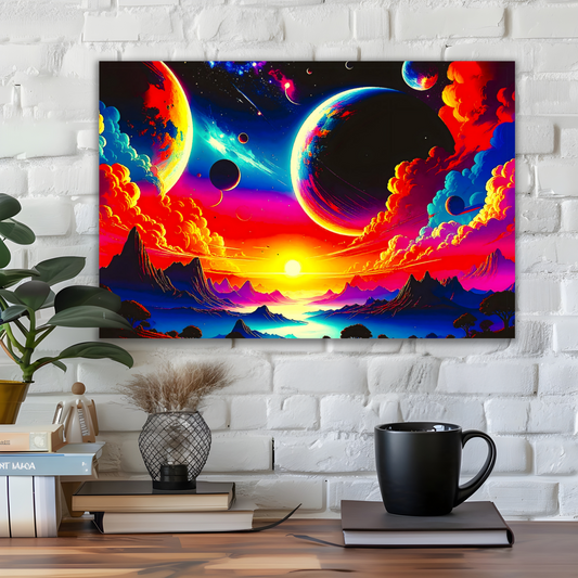 LunaScape LS3, Printed On High Quality Canvas, Vibrant Colours, Unique Print, An Enduring Gift...