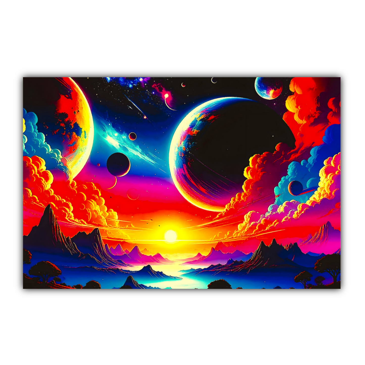 LunaScape LS3, Printed On High Quality Canvas, Vibrant Colours, Unique Print, An Enduring Gift...