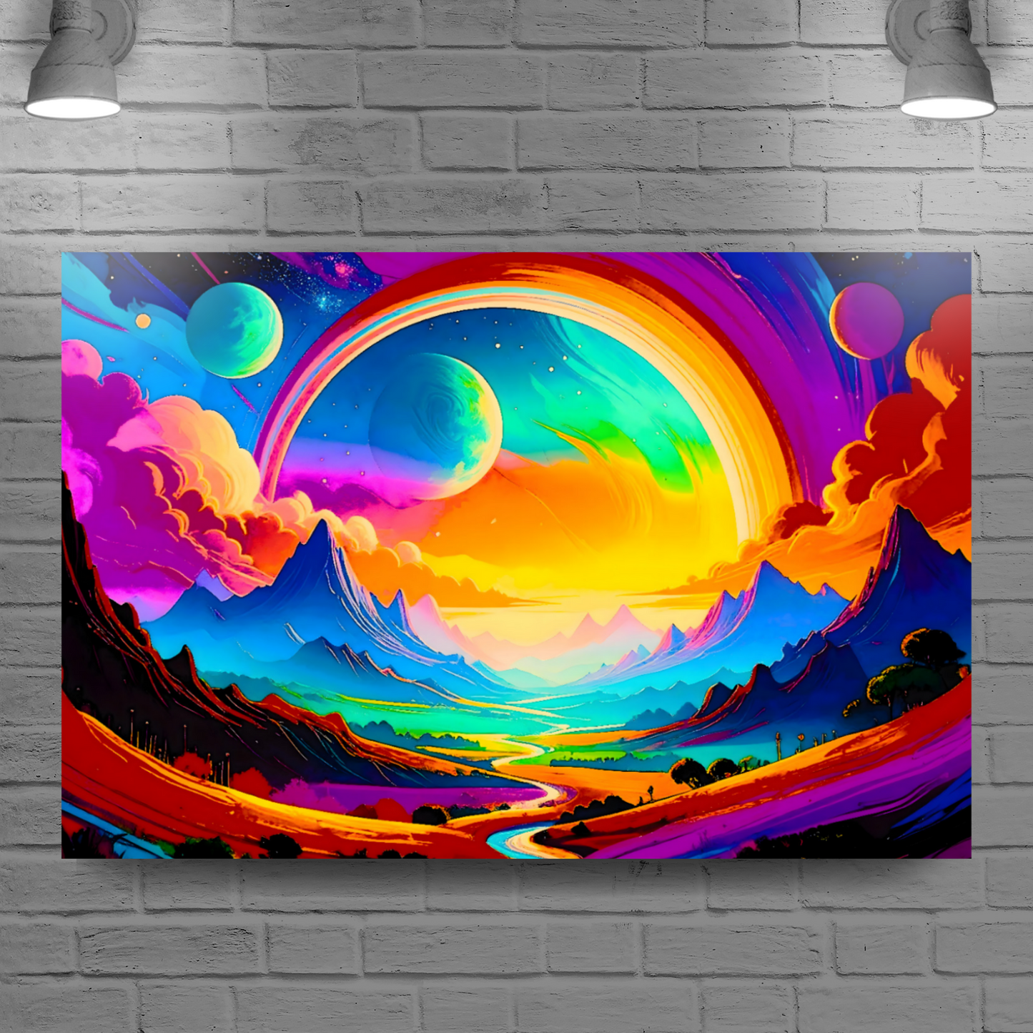 LunaScape LS4, Printed On High Quality Canvas, Vibrant Colours, Unique Print, An Enduring Gift...