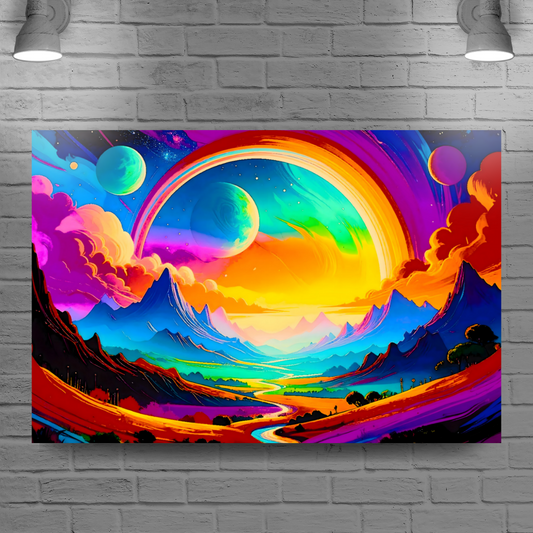 LunaScape LS4, Printed On High Quality Canvas, Vibrant Colours, Unique Print, An Enduring Gift...