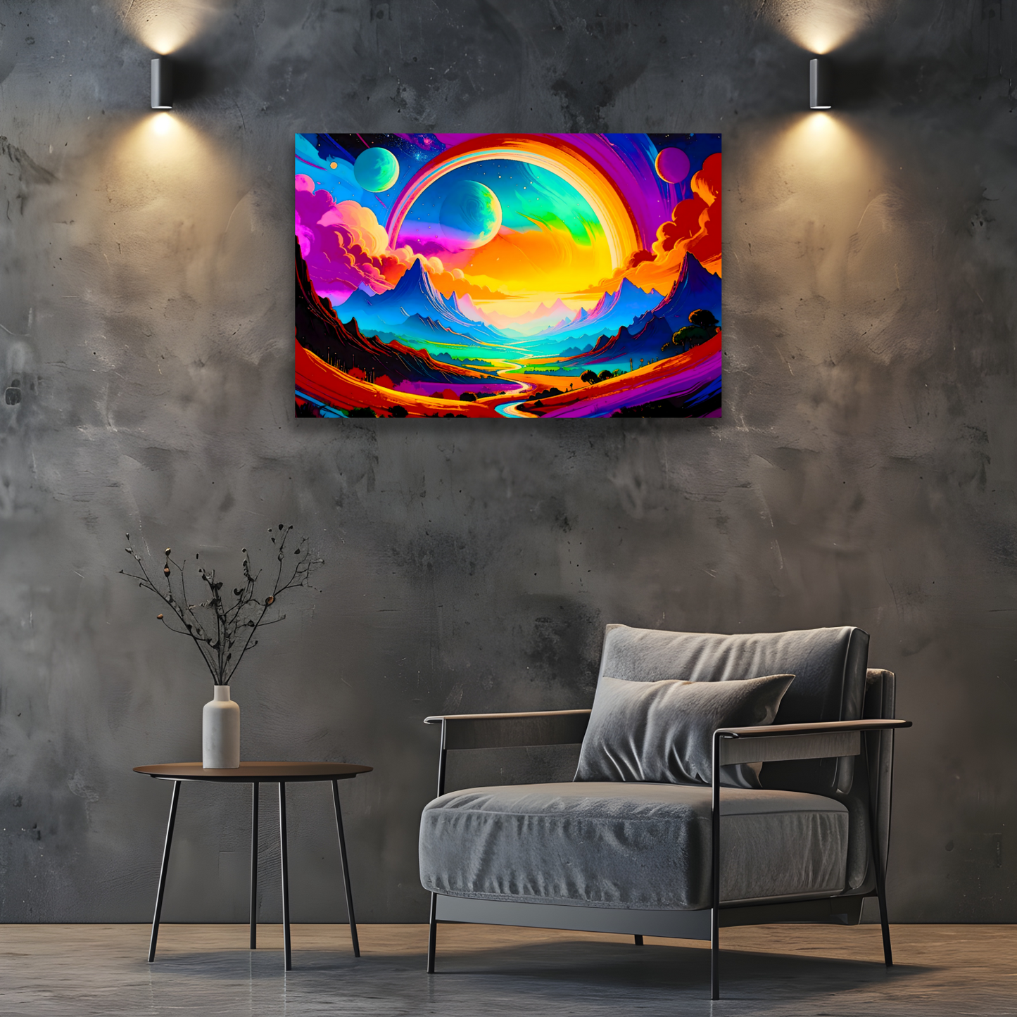 LunaScape LS4, Printed On High Quality Canvas, Vibrant Colours, Unique Print, An Enduring Gift...