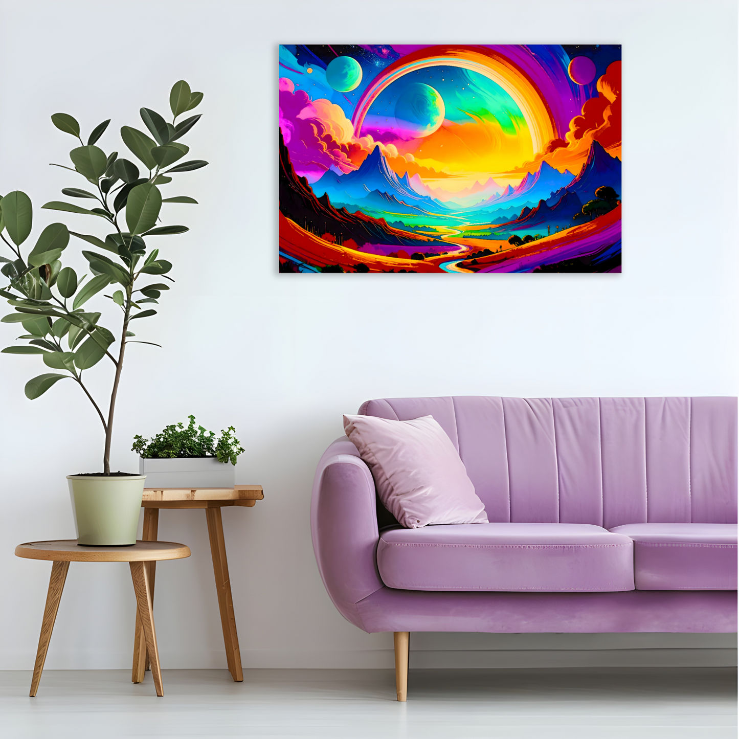 LunaScape LS4, Printed On High Quality Canvas, Vibrant Colours, Unique Print, An Enduring Gift...