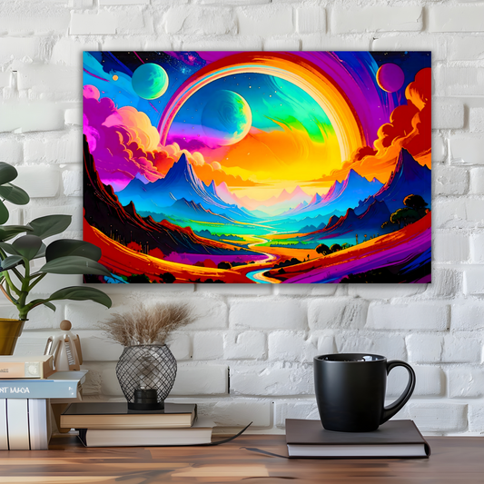 LunaScape LS4, Printed On High Quality Canvas, Vibrant Colours, Unique Print, An Enduring Gift...