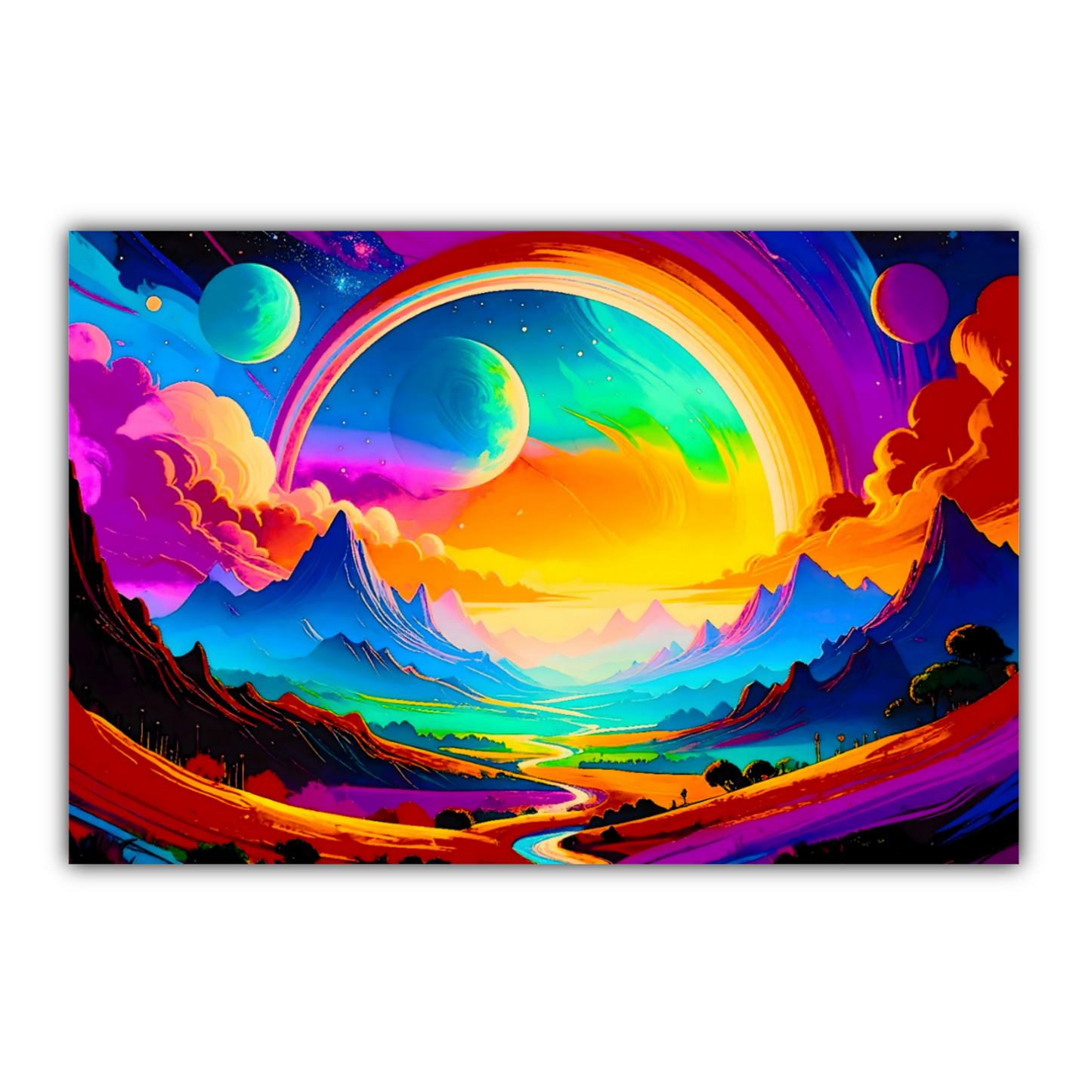 LunaScape LS4, Printed On High Quality Canvas, Vibrant Colours, Unique Print, An Enduring Gift...
