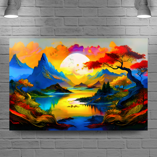 Fantasy Landscape FLC3,  Printed On High Quality Canvas, Unique Image, A Gift For A Lifetime...