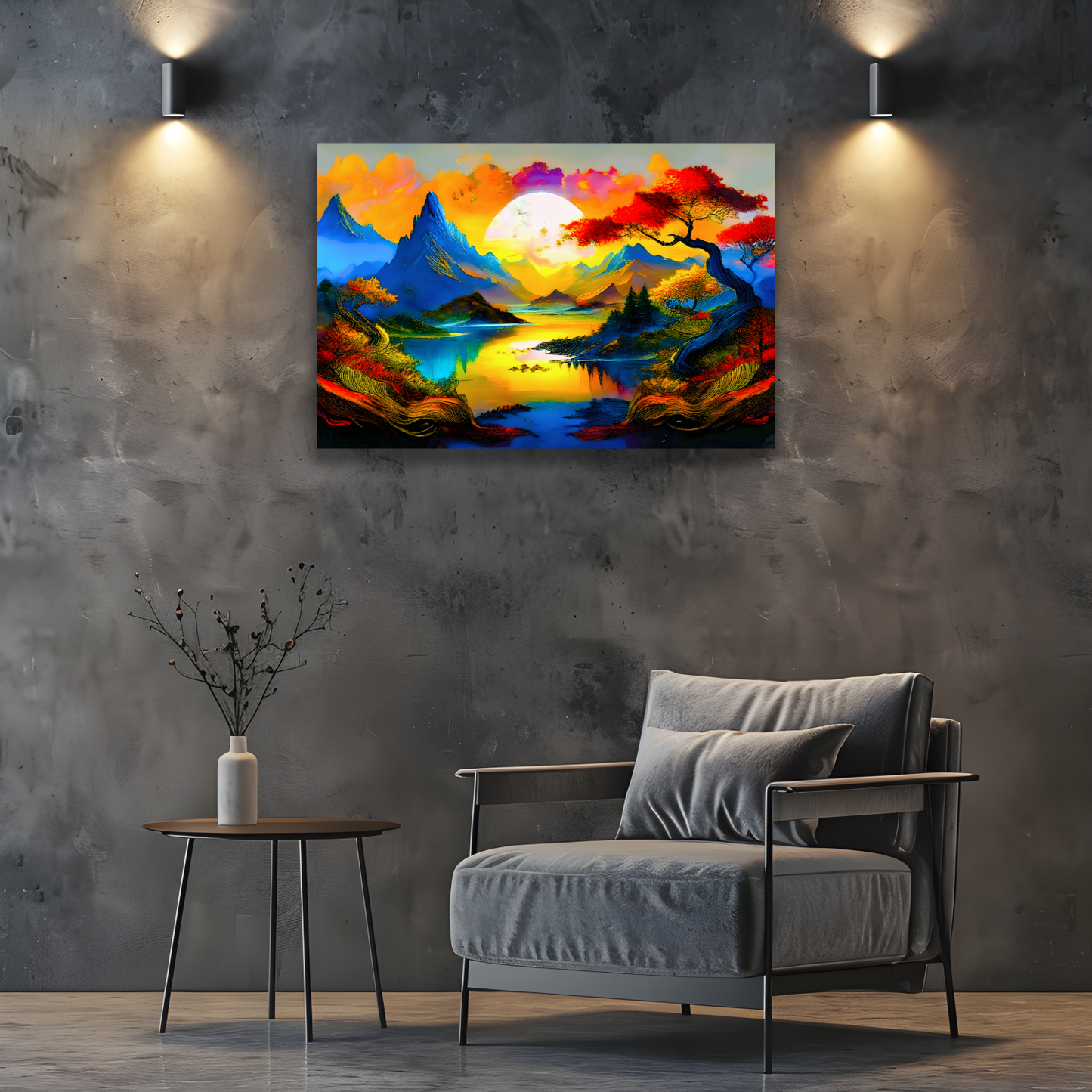 Fantasy Landscape FLC3,  Printed On High Quality Canvas, Unique Image, A Gift For A Lifetime...