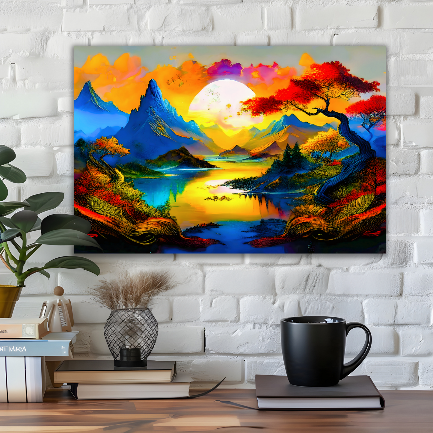Fantasy Landscape FLC3,  Printed On High Quality Canvas, Unique Image, A Gift For A Lifetime...