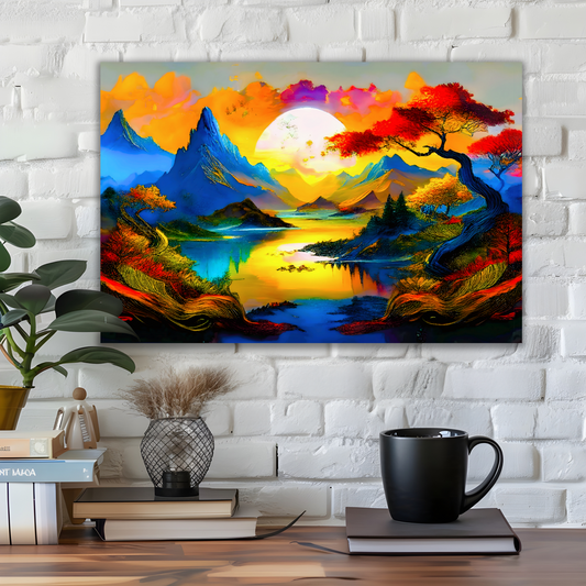 Fantasy Landscape FLC3,  Printed On High Quality Canvas, Unique Image, A Gift For A Lifetime...