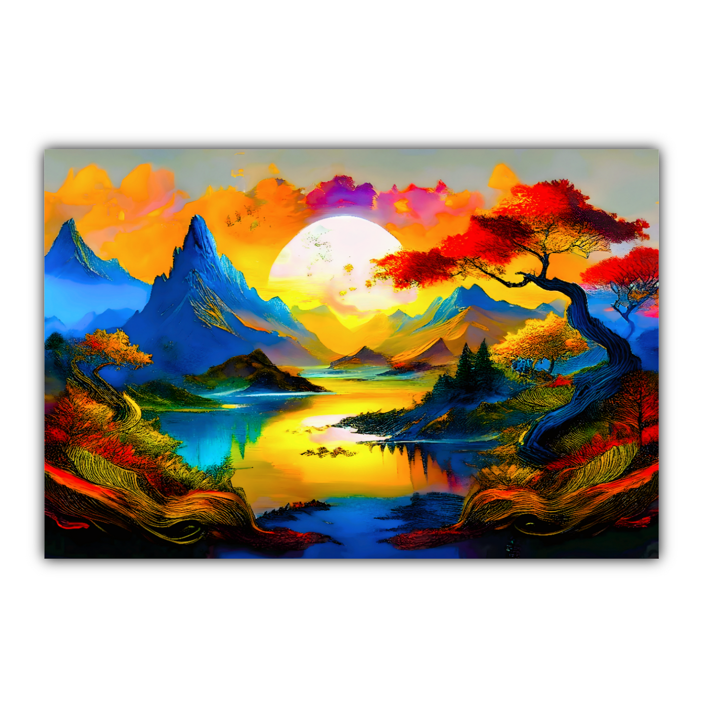 Fantasy Landscape FLC3,  Printed On High Quality Canvas, Unique Image, A Gift For A Lifetime...