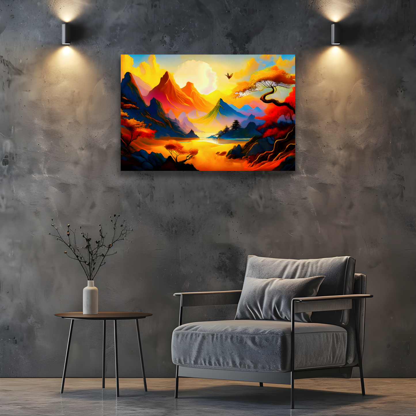 Fantasy Landscape FLC5, Printed On High Quality Canvas, Unique Image, A Gift For A Lifetime...