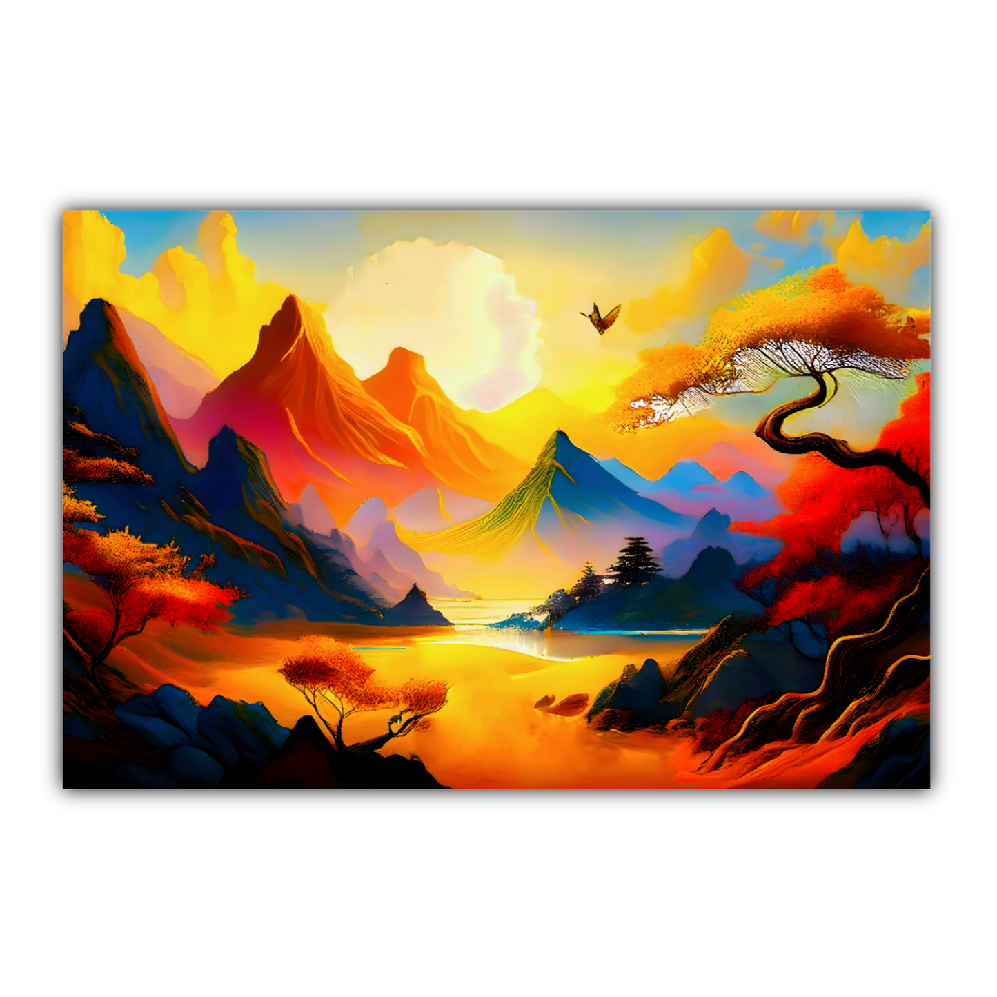 Fantasy Landscape FLC5, Printed On High Quality Canvas, Unique Image, A Gift For A Lifetime...