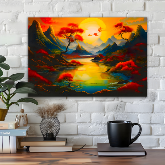 Fantasy Landscape FLC6, Printed On High Quality Canvas, Unique Image, A Gift For A Lifetime...