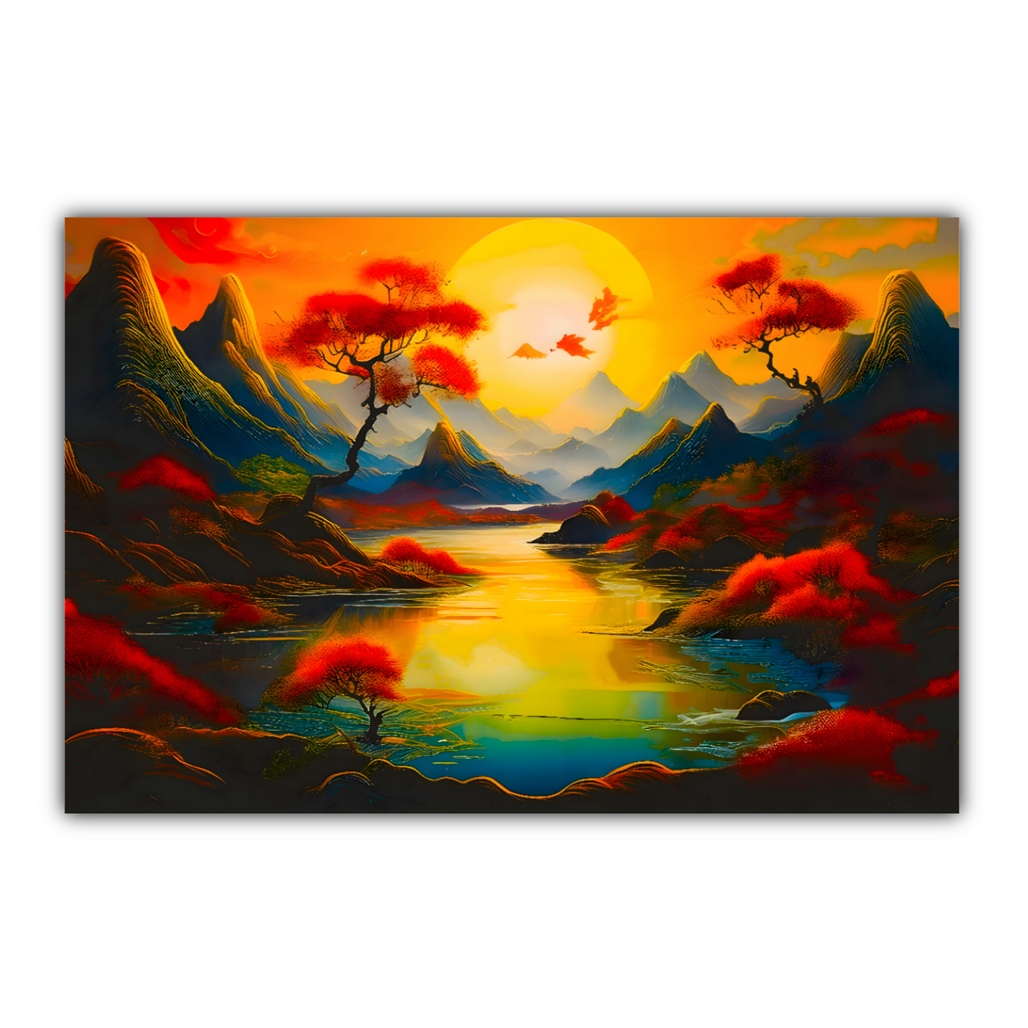 Fantasy Landscape FLC6, Printed On High Quality Canvas, Unique Image, A Gift For A Lifetime...