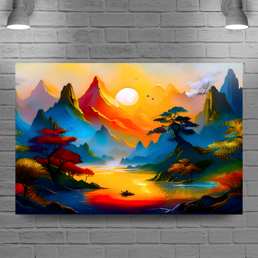 Fantasy Landscape FLC8, Printed On High Quality Canvas, Unique Image, A Gift For A Lifetime...