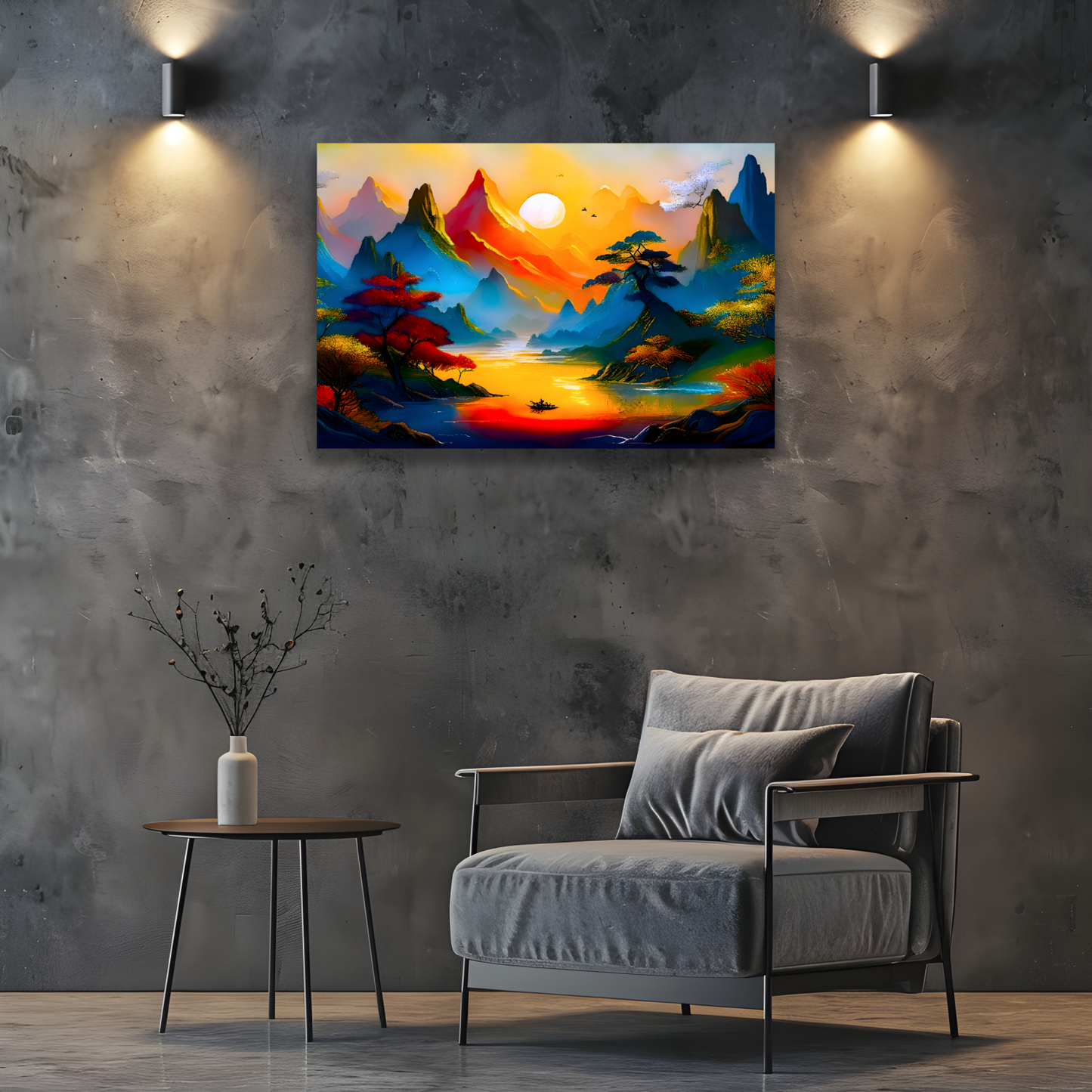 Fantasy Landscape FLC8, Printed On High Quality Canvas, Unique Image, A Gift For A Lifetime...