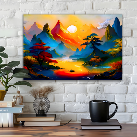 Fantasy Landscape FLC8, Printed On High Quality Canvas, Unique Image, A Gift For A Lifetime...