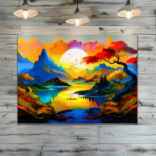 Fantasy Landscape FLM3, Printed on aluminium to enhance colour and detail. A great gift idea that will endure a lifetime...
