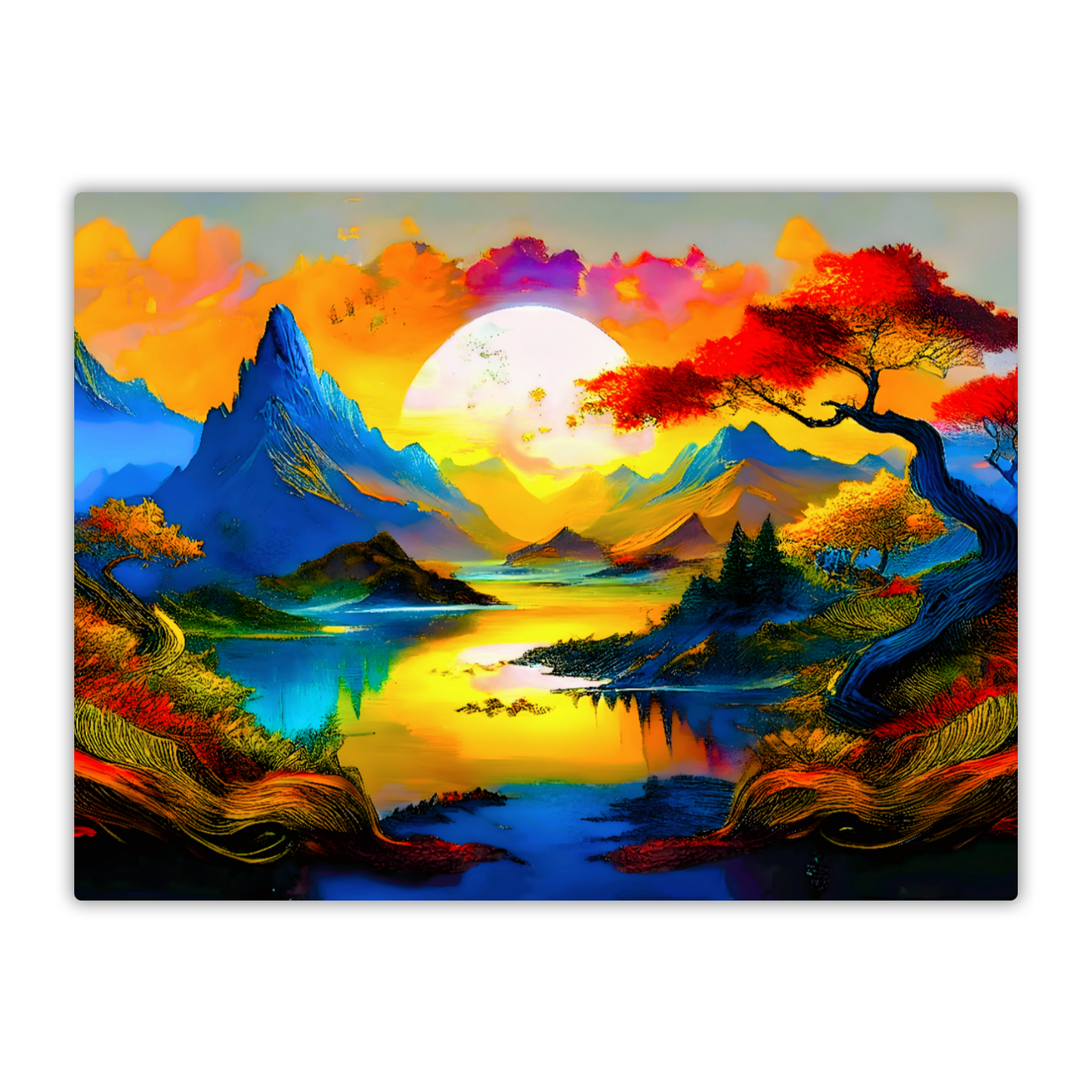 Fantasy Landscape FLM3, Printed on aluminium to enhance colour and detail. A great gift idea that will endure a lifetime...