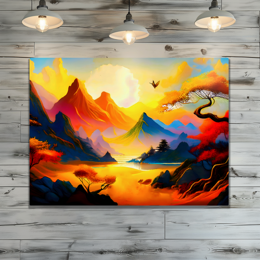 Fantasy Landscape FLM5, Printed on aluminium to enhance colour and detail. A gift that will endure a lifetime...