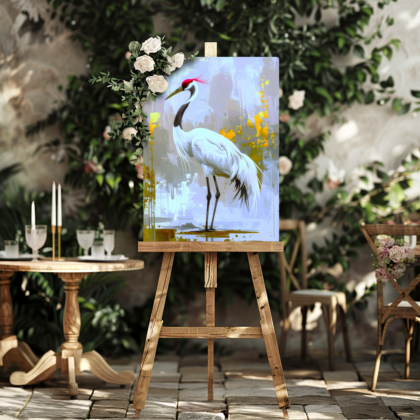 White Crane CM1,  Printed on gloss aluminium to enhance colour and detail. A gift that will endure a lifetime...