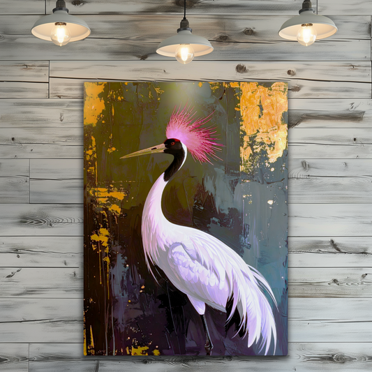 White Crane CM2, Printed on aluminium to enhance colour and detail. A gift that will endure a lifetime...
