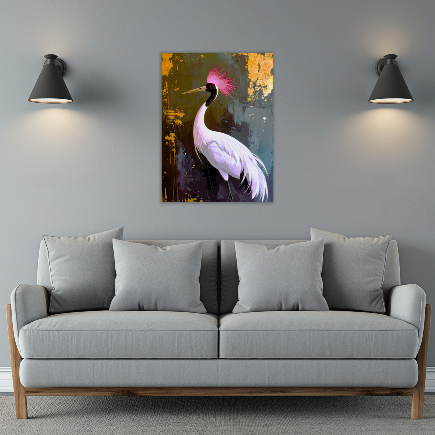 White Crane CM2, Printed on aluminium to enhance colour and detail. A gift that will endure a lifetime...