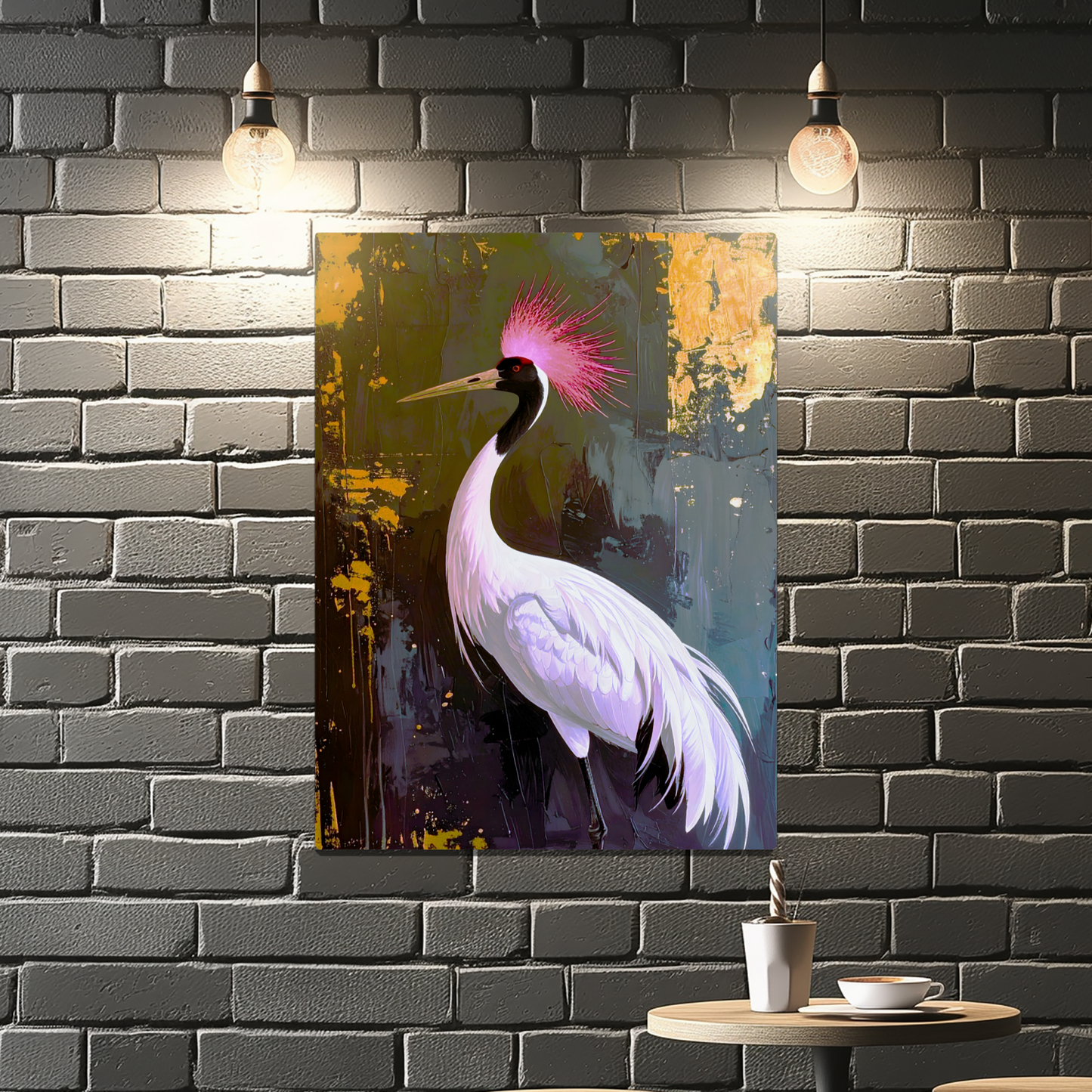 White Crane CM2, Printed on aluminium to enhance colour and detail. A gift that will endure a lifetime...