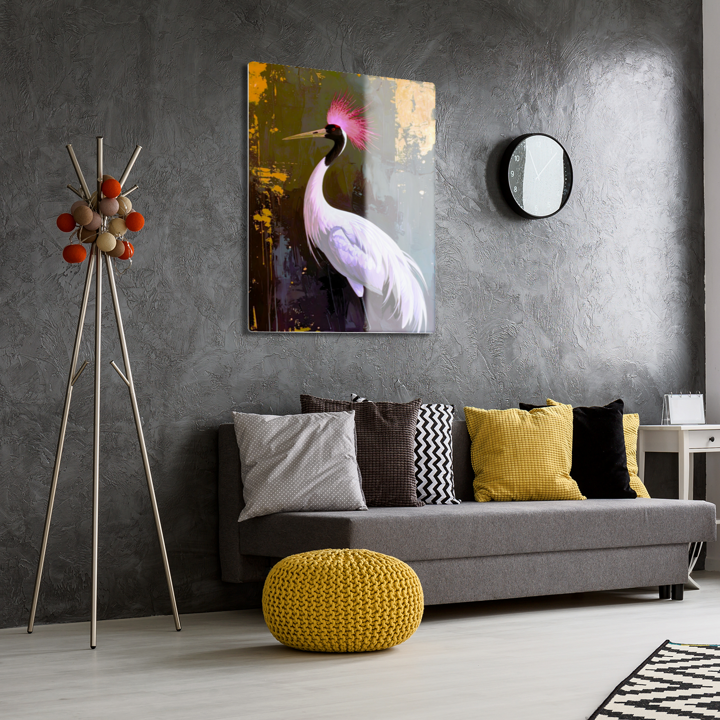 White Crane CM2, Printed on aluminium to enhance colour and detail. A gift that will endure a lifetime...