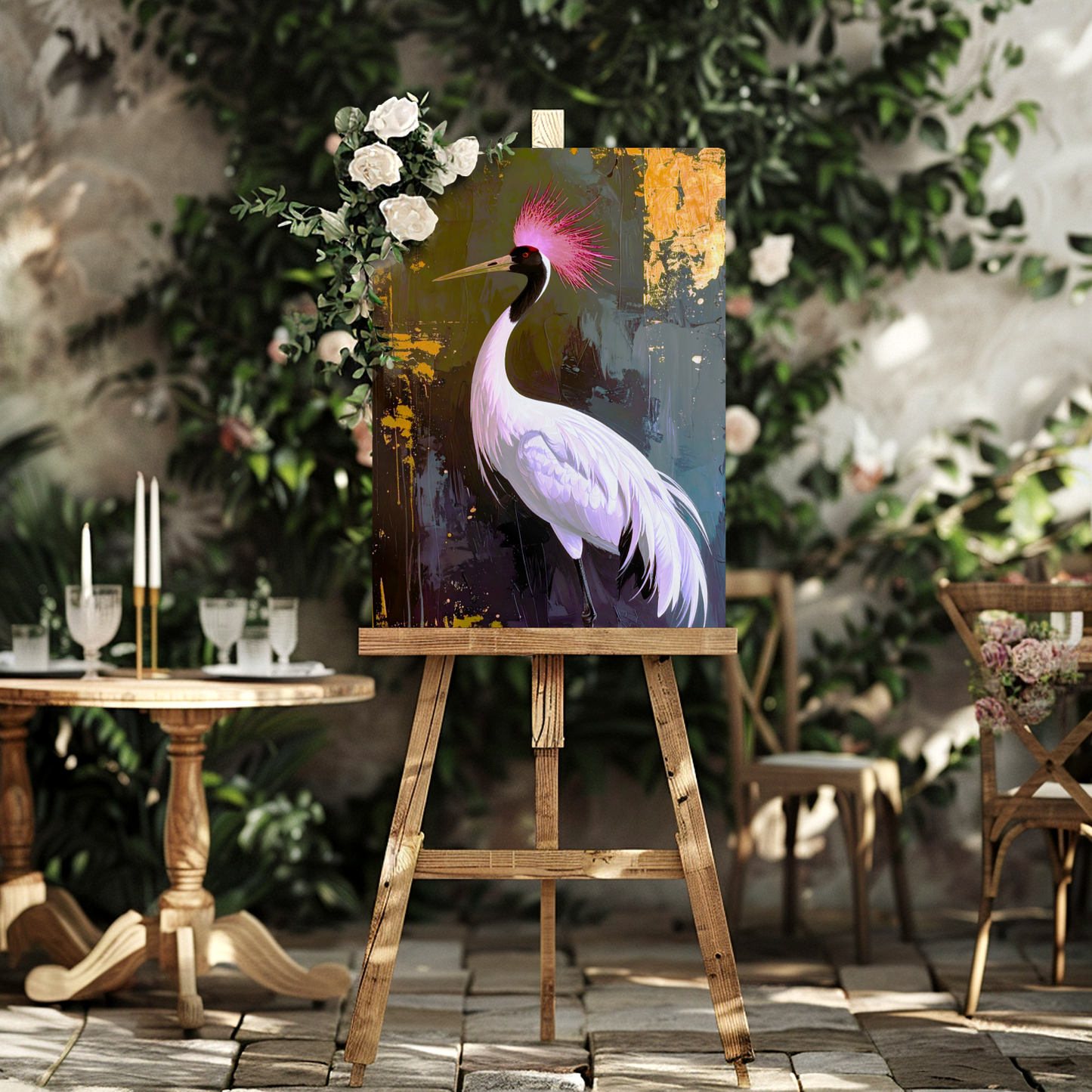 White Crane CM2, Printed on aluminium to enhance colour and detail. A gift that will endure a lifetime...