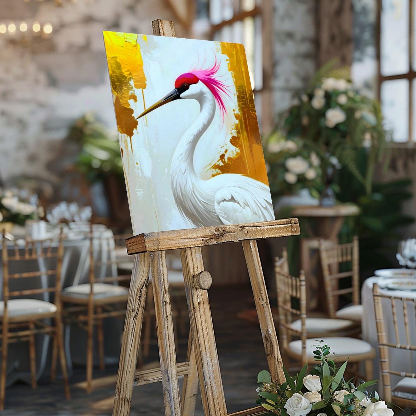 White Crane CM3, Printed on aluminium to enhance colour and detail. A gift that will endure a lifetime...