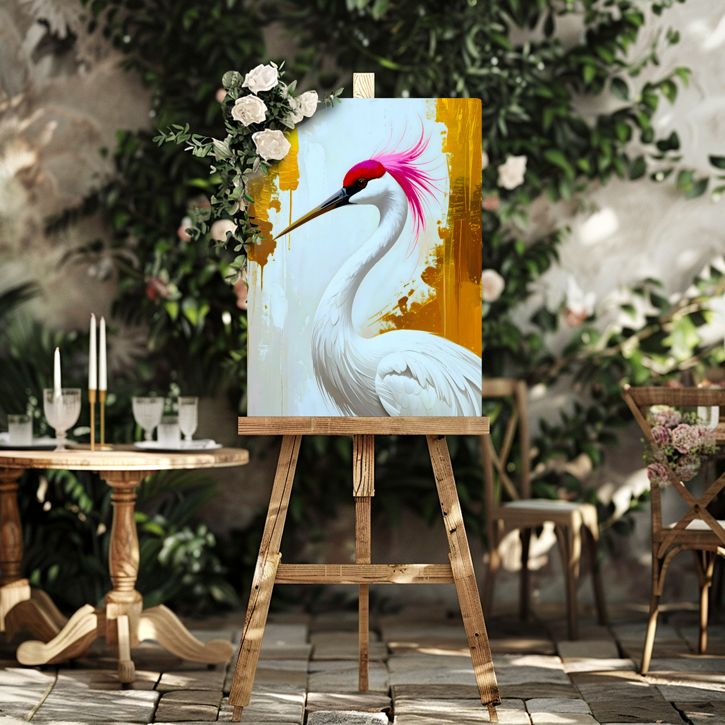 White Crane CM3, Printed on aluminium to enhance colour and detail. A gift that will endure a lifetime...