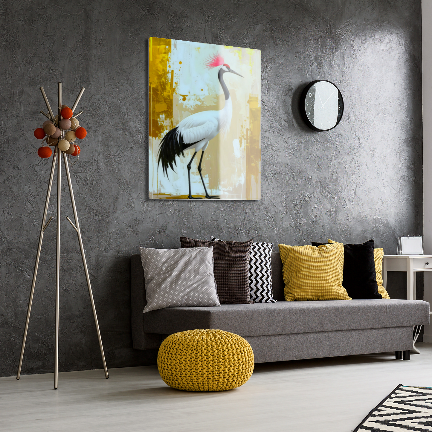 White Crane CM4, Printed on gloss aluminium to enhance colour and detail, unique print, an enduring gift...
