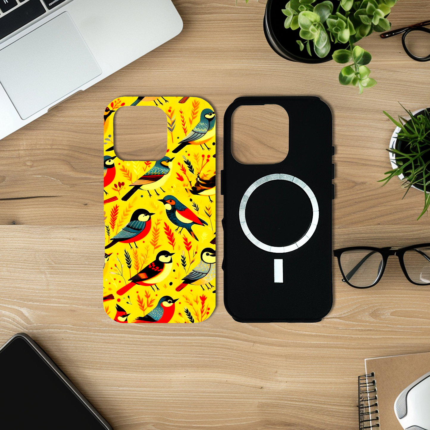 A Bird In The Hand 1, MagSafe Tough iPhone Case, Full Wrap Technology, Crafted From Premium Polycarbonate, Unique Image...