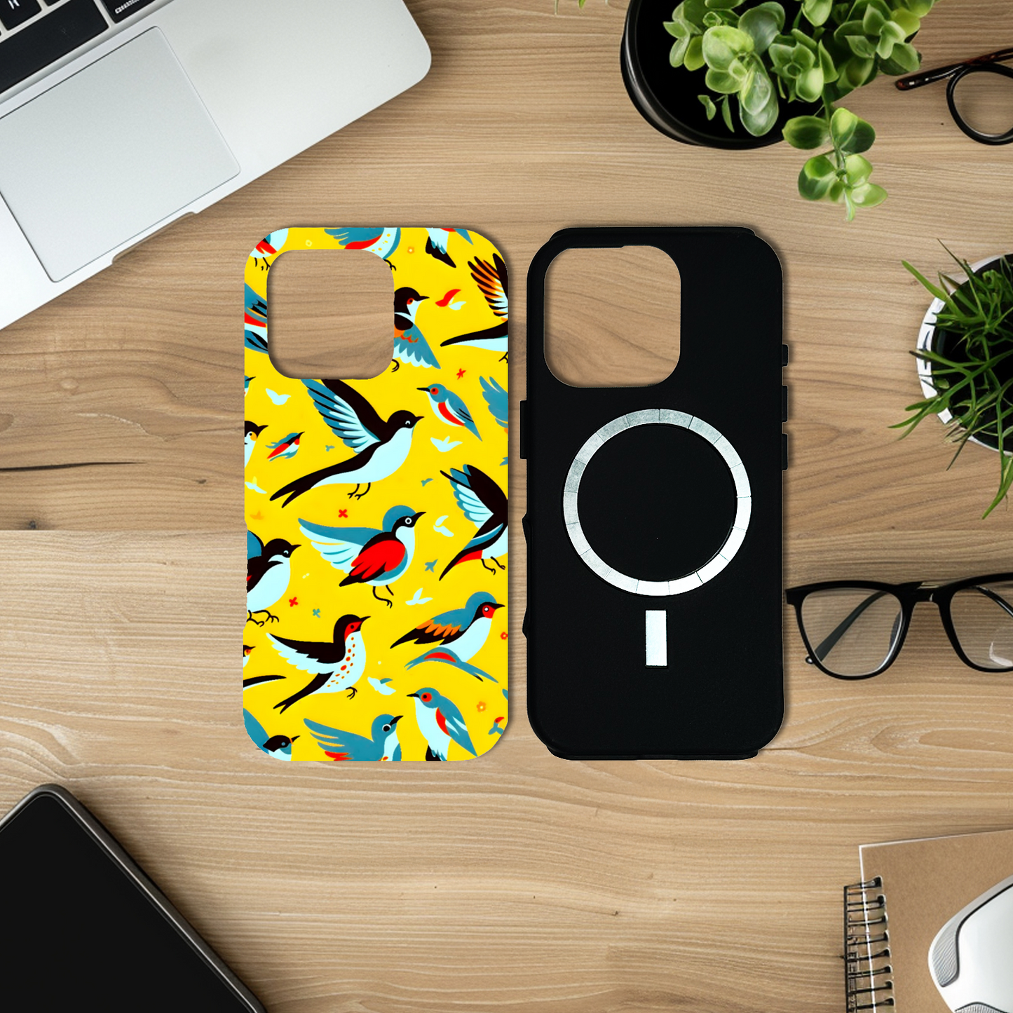 A Bird In The Hand 3, MagSafe Tough iPhone Case, Full Wrap Technology, Crafted From Premium Polycarbonate, Unique Image...