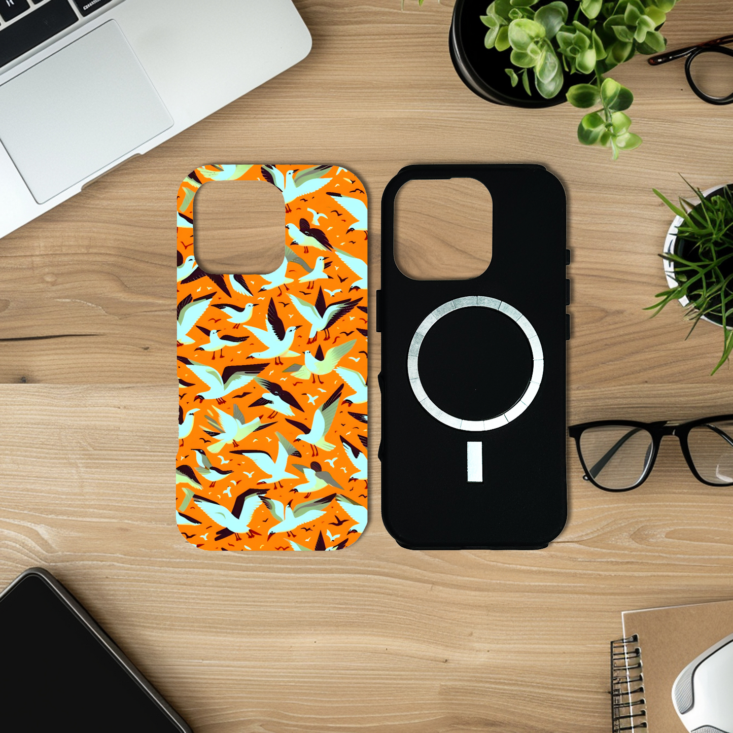 A Bird In The Hand 4, MagSafe Tough iPhone Case, Full Wrap Technology, Crafted From Premium Polycarbonate, Unique Image...