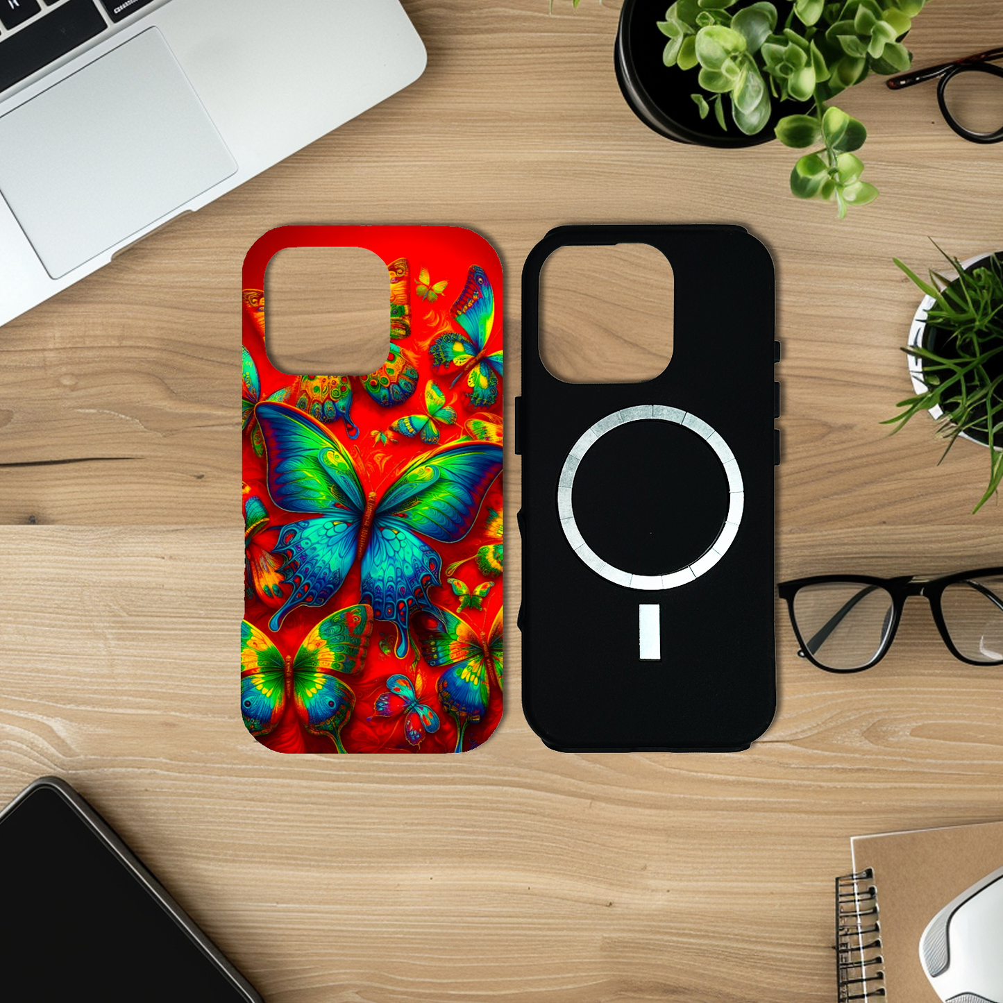Butterfly BU1, MagSafe Tough iPhone Case, Full Wrap Technology, Crafted From Premium Polycarbonate, Unique Image...