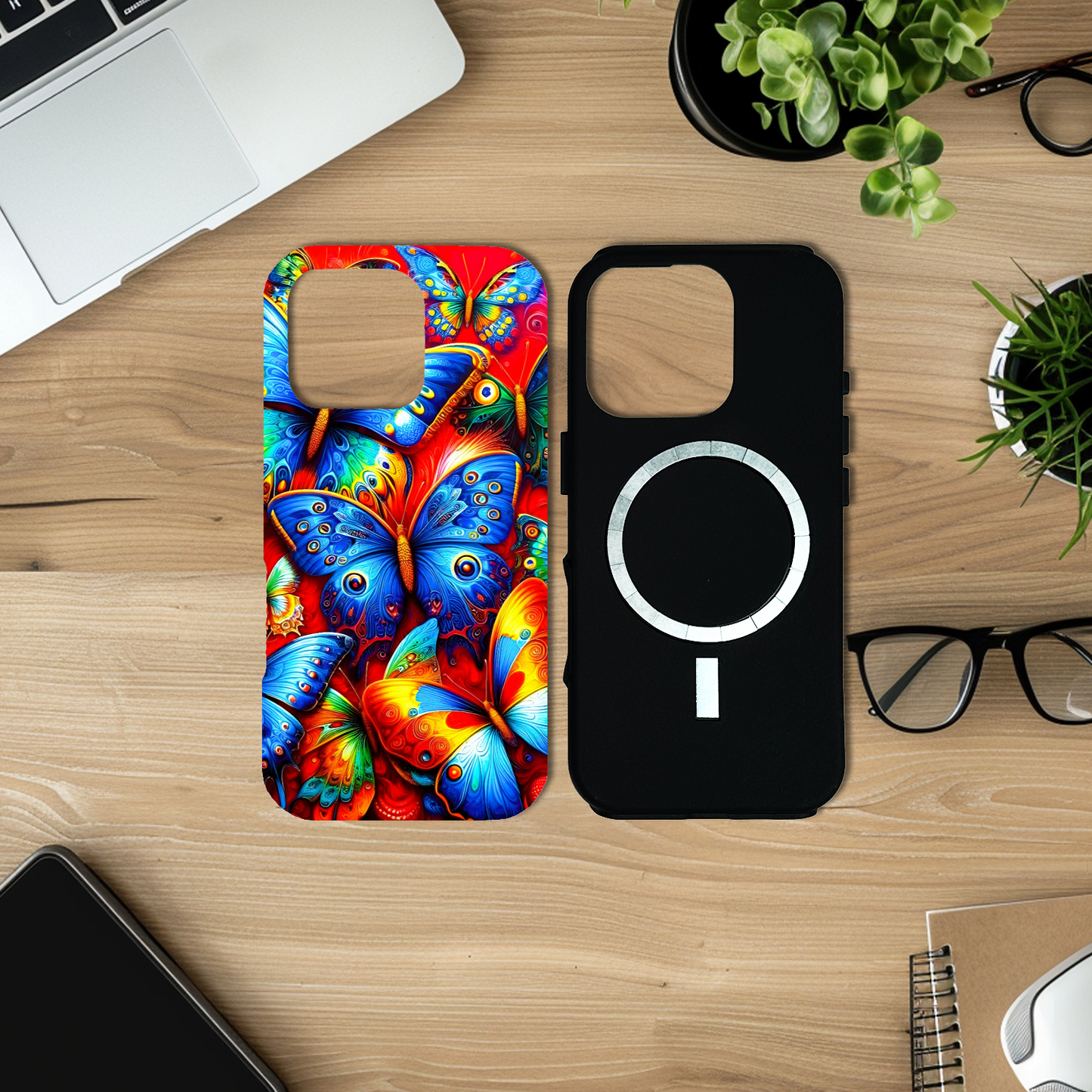 Butterfly BU2, MagSafe Tough iPhone Case, Full Wrap Technology, Crafted From Premium Polycarbonate, Unique Image...