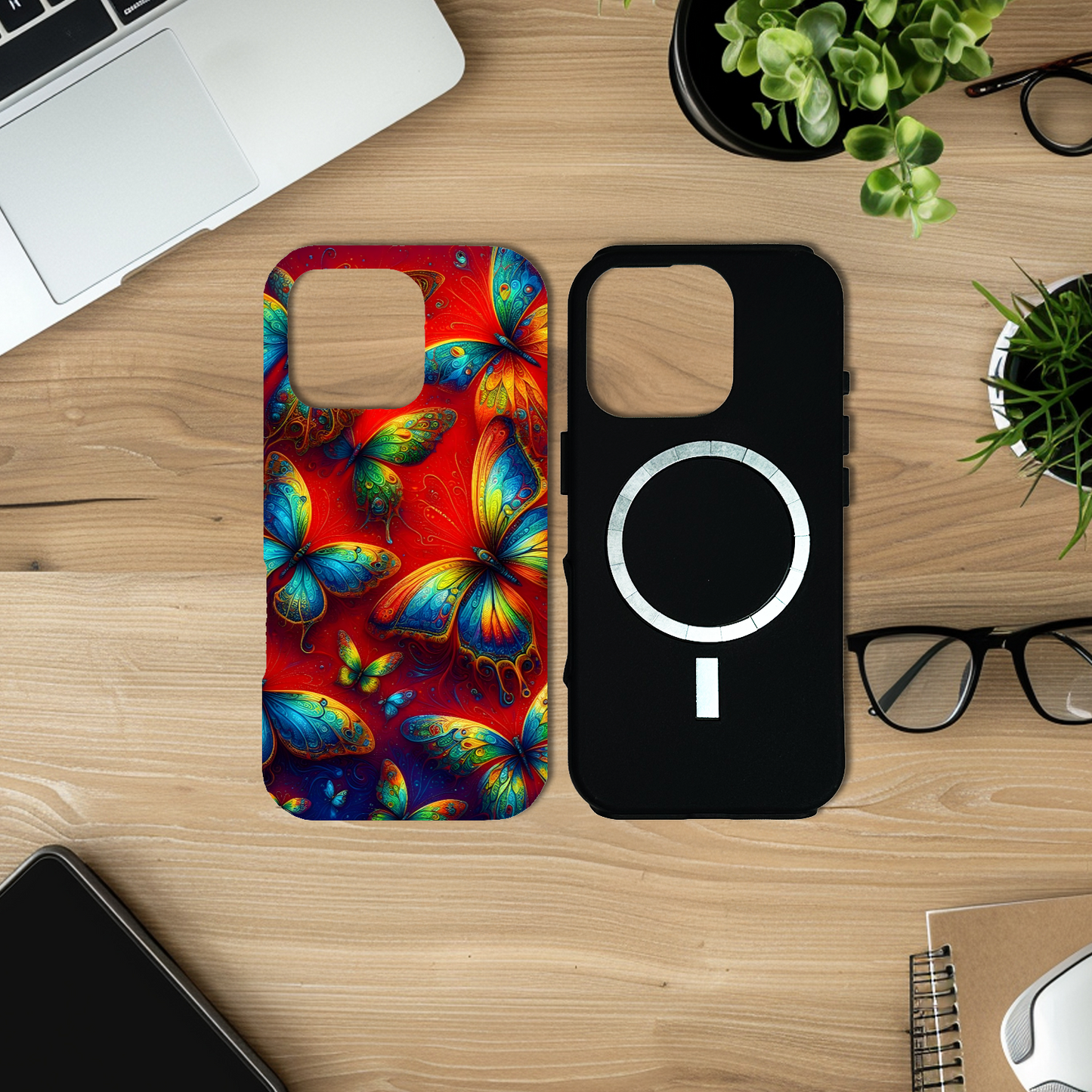 Butterfly BU3, MagSafe Tough iPhone Case, Full Wrap Technology, Crafted From Premium Polycarbonate, Unique Image...