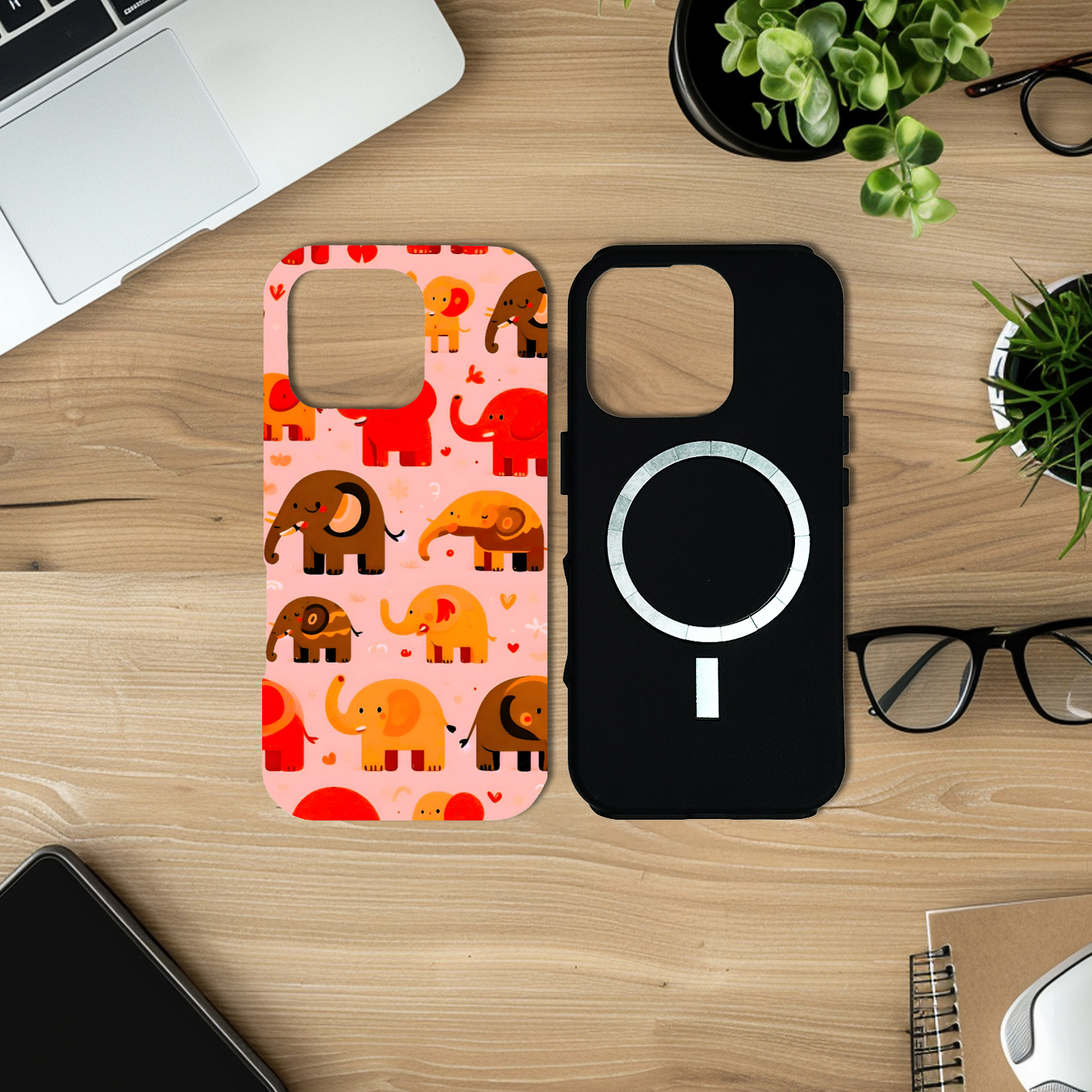 Elephant EP3, MagSafe Tough Phone Case, Full Wrap Technology, Crafted From Premium Polycarbonate, Unique Image...