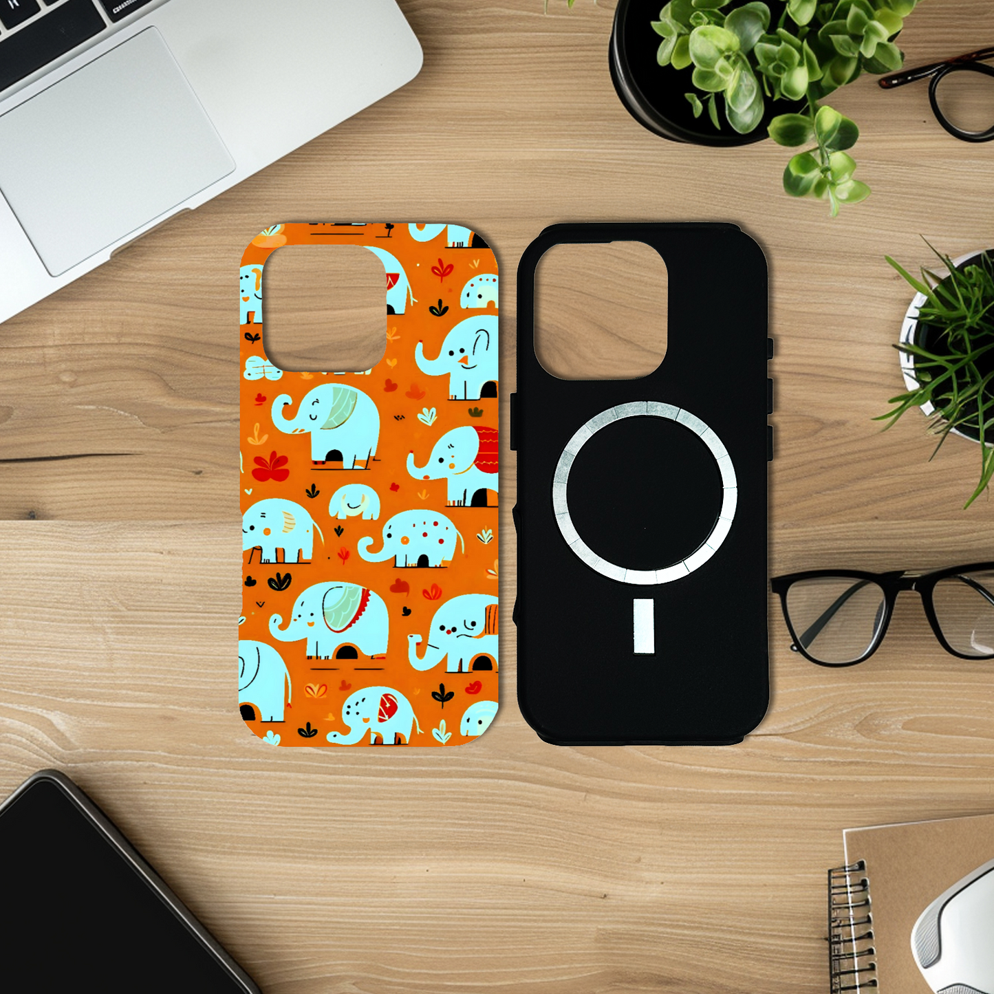 Elephant EP4, MagSafe Tough Phone Case, Full Wrap Technology, Crafted From Premium Polycarbonate, Unique Image...