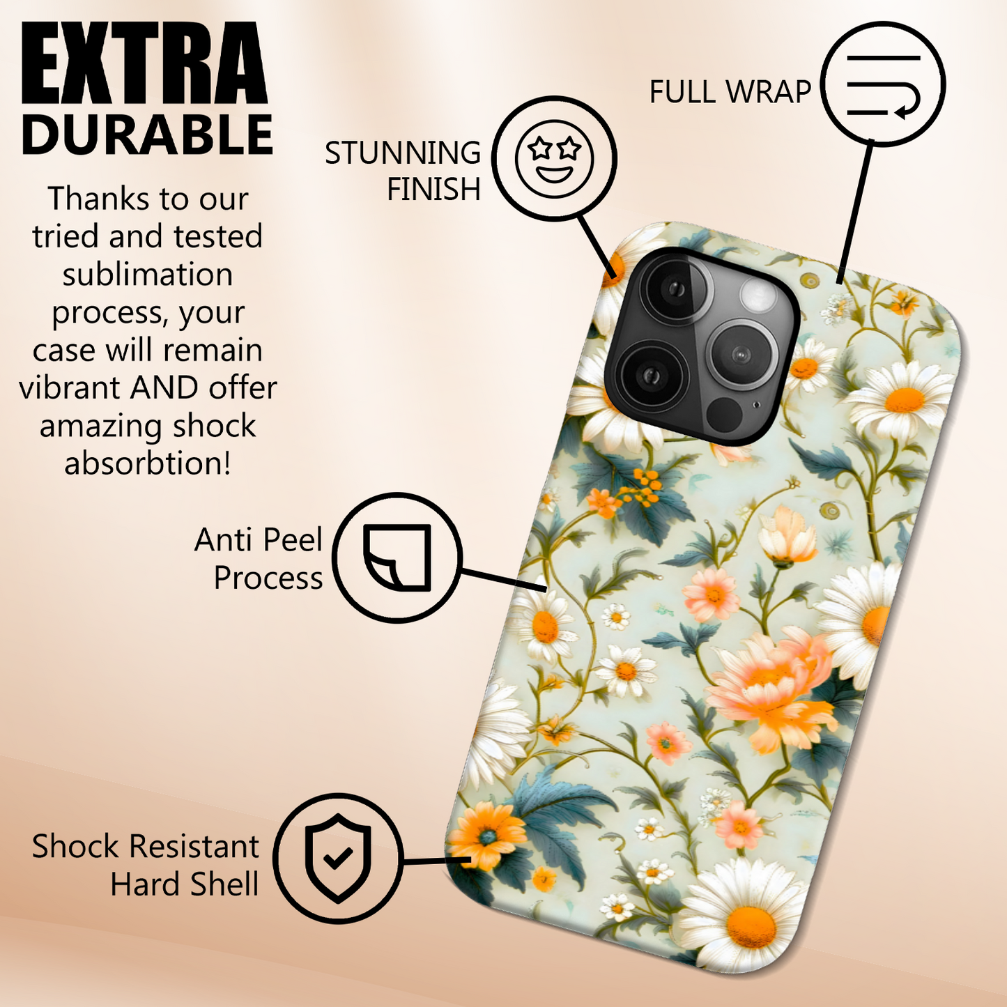 Daisy D1, MagSafe Tough Phone Case, Full Wrap Technology, Crafted From Premium Polycarbonate, Unique Image...