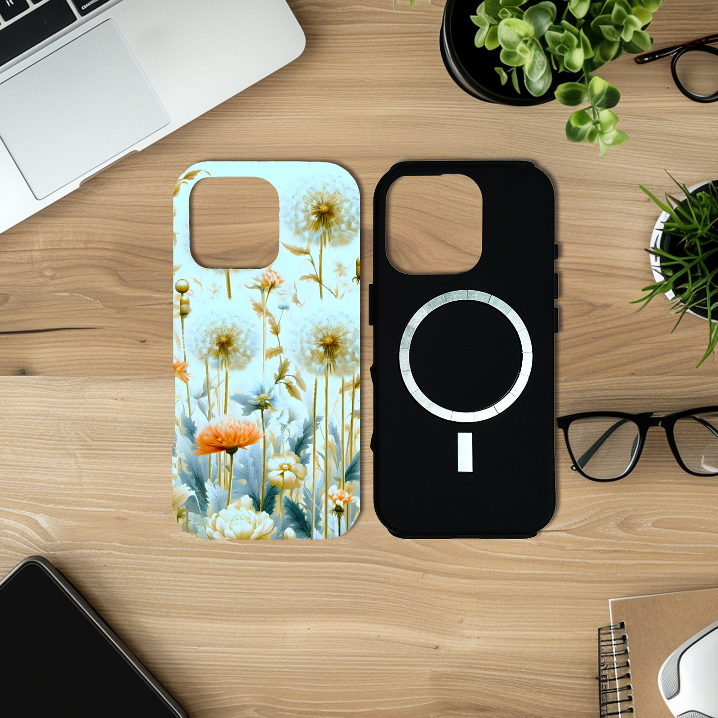 Dandelion DL1, MagSafe Tough Phone Case, Full Wrap Technology, Crafted From Premium Polycarbonate, Unique Image..