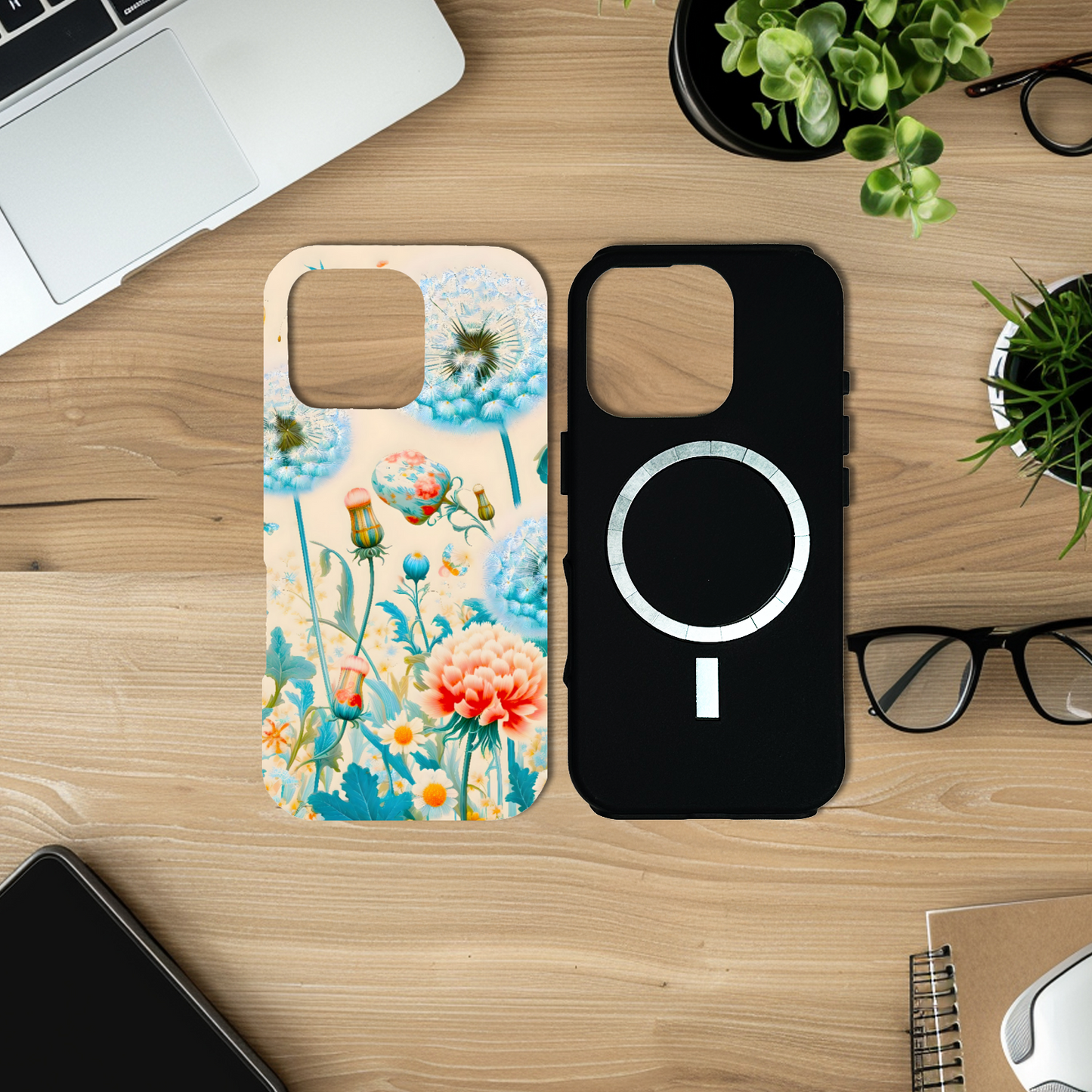 Dandelion DL2, MagSafe Tough Phone Case, Full Wrap Technology, Crafted From Premium Polycarbonate, Unique Image...