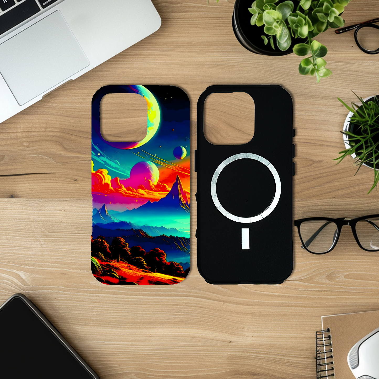 LunaScape LS2, MagSafe Tough iPhone Case, Full Wrap Technology, Crafted From Premium Polycarbonate, Unique Image...